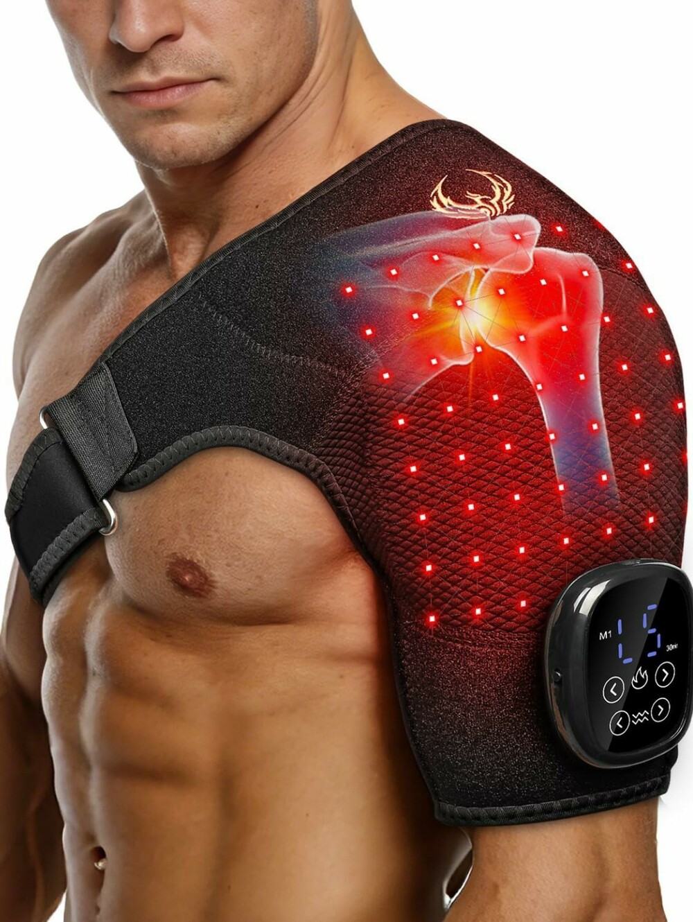 Cordless Shoulder Heating Pad with Massage NEW Red Light